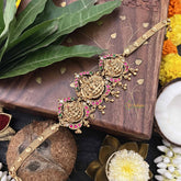 Vriksham Lakshmi Temple Vaddanam 1 gm Gold Finish Choker-G20316